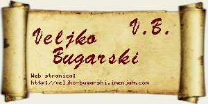 Veljko Bugarski vizit kartica